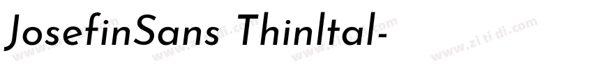 JosefinSans Thinltal字体转换